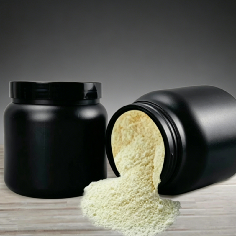 1000ml HDPE crna posuda dodatka proteinu u prahu za široka usta